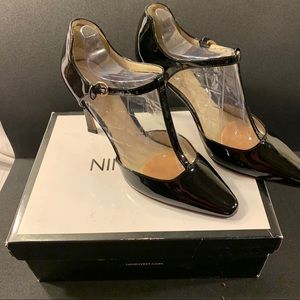 Nine West Black Patten Pumps
